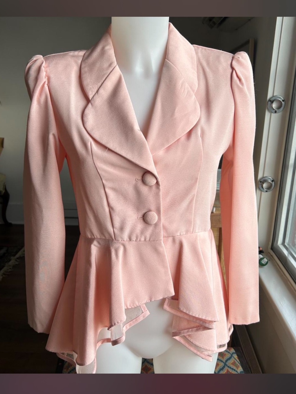 Vintage Suit Jacket Tulle Ballet Cottage Fairy Coquette Shabby Chic Blazer Coat